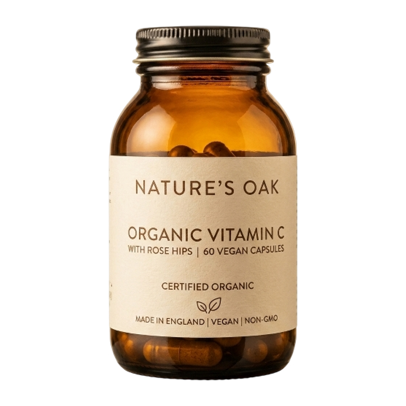 Nature's Oak Organic Vitamin C with Rose Hips 60 Gélules